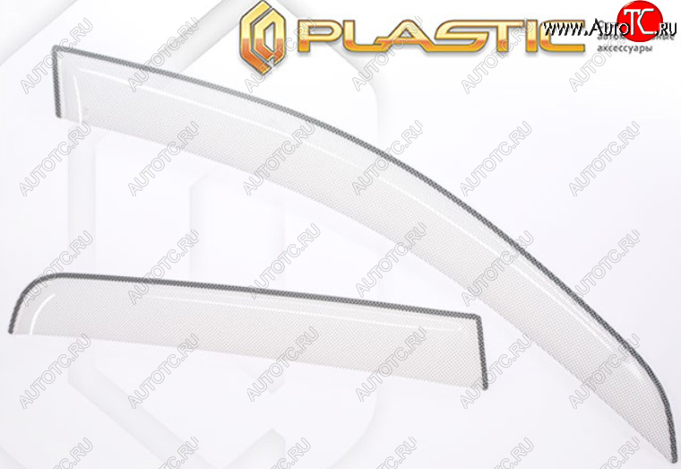 2 159 р. Дефлектора окон CA-Plastic  Daihatsu Move (2014-2023)  дорестайлинг, рестайлинг (Шелкография белая)  с доставкой в г. Вологда