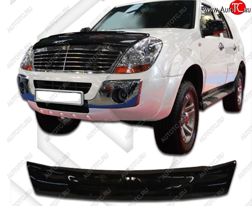 2 079 р. Дефлектор капота CA-Plastic  Derways Aurora (2006-2008) (Classic черный, Без надписи)  с доставкой в г. Вологда