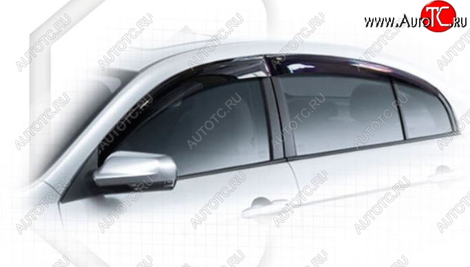 2 079 р. Дефлектора окон CA-Plastic  FAW Besturn B50 (2012-2017) рестайлинг (Classic полупрозрачный)  с доставкой в г. Вологда