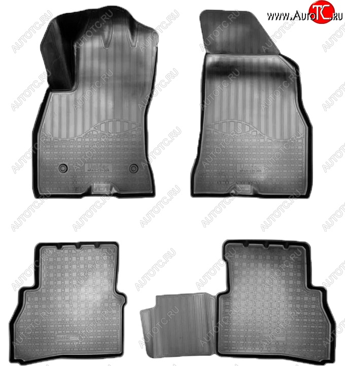 2 499 р. Коврики салонные Noplast (3D) Fiat Doblo 263 рестайлинг (2015-2022) (Черные)  с доставкой в г. Вологда