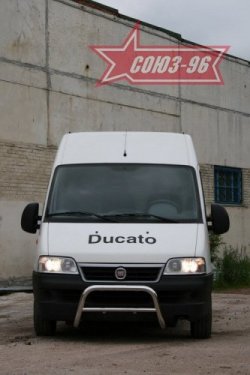 10 844 р. Защита переднего бампера Souz-96 (d60) Fiat Ducato 250 (2006-2014)  с доставкой в г. Вологда. Увеличить фотографию 2