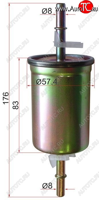 299 р. Топливный фильтр SAT  Ford C-max ( Mk1,  Mk2) (2007-2015), Ford Focus  1 (1998-2005), Mazda 3/Axela ( BK,  BL) (2003-2013), Volvo C30  хэтчбэк 3 дв. (2006-2009), Volvo S40  MS седан (2004-2012), Volvo V50 (2004-2012)  с доставкой в г. Вологда