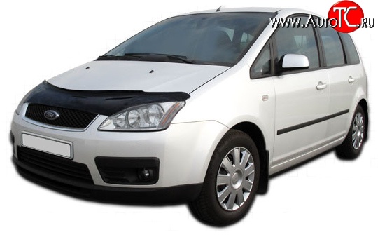 2 114 р. Дефлектор капота NovLine (прозрачный) Ford C-max Mk1 рестайлинг (2007-2010)  с доставкой в г. Вологда