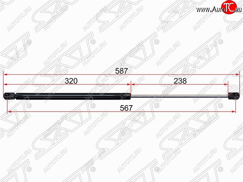 589 р. Газовый упор крышки багажника SAT Ford C-max Mk1 рестайлинг (2007-2010)  с доставкой в г. Вологда