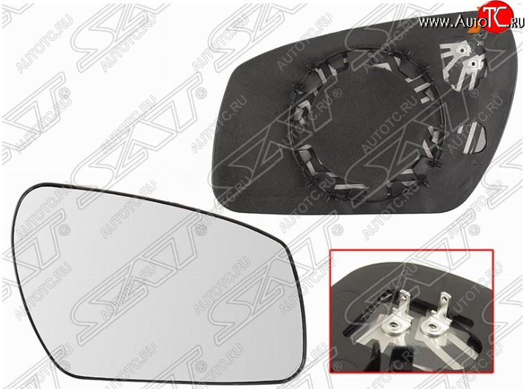 749 р. Правое полотно зеркала SAT (сферическое, с обогревом) Ford Focus 2  седан дорестайлинг (2004-2008)  с доставкой в г. Вологда