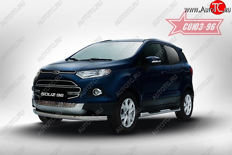 16 109 р. Защита переднего бампера из овальной трубы (d75х42) Souz-96 Ford EcoSport дорестайлинг (2013-2019)  с доставкой в г. Вологда