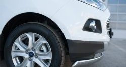 13 749 р. Защита переднего бампера (Ø75х42 мм, нержавейка) Russtal Ford EcoSport дорестайлинг (2013-2019)  с доставкой в г. Вологда. Увеличить фотографию 3