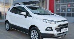 13 749 р. Защита переднего бампера (Ø75х42 мм, нержавейка) Russtal Ford EcoSport дорестайлинг (2013-2019)  с доставкой в г. Вологда. Увеличить фотографию 4