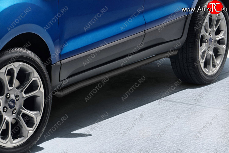 10 649 р. Защита порогов Slitkoff (Ø 57 мм, труба) Ford EcoSport дорестайлинг (2013-2019)  с доставкой в г. Вологда