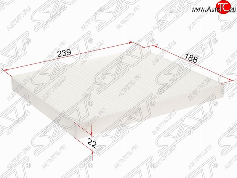 191 р. Фильтр салонный SAT (239х188х22 mm)  Ford EcoSport - Fiesta  6  с доставкой в г. Вологда