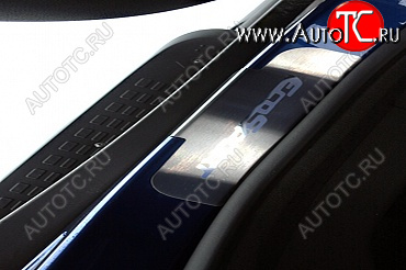 665 р. Накладки на внутренние пороги салона Souz96 (без логотипа) Ford EcoSport дорестайлинг (2013-2019)  с доставкой в г. Вологда