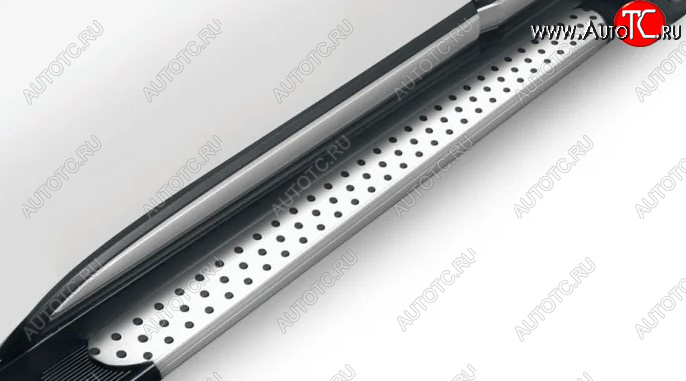13 229 р. Алюминиевые пороги Arbori Standart Silver Ford EcoSport B515 рестайлинг (2017-2019)  с доставкой в г. Вологда