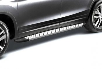 13 229 р. Алюминиевые пороги Arbori Standart Silver Ford EcoSport B515 рестайлинг (2017-2019)  с доставкой в г. Вологда. Увеличить фотографию 2