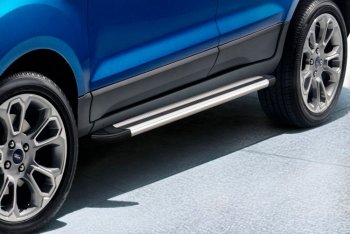 Пороги алюминиевые Slitkoff Ford EcoSport B515 рестайлинг (2017-2019)