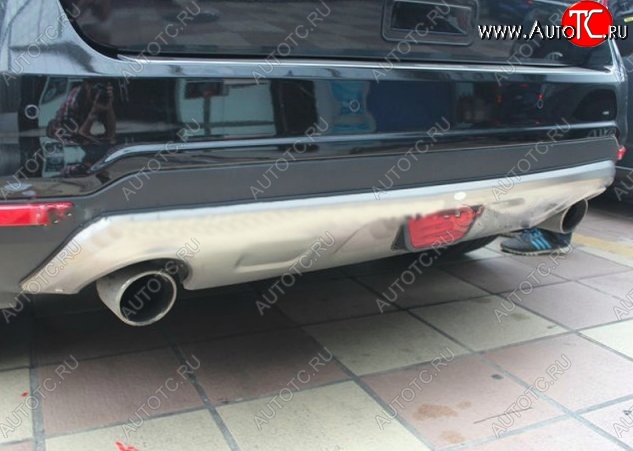 36 899 р. Накладка на задний бампер (рестайлинг) CT Ford Edge U387 дорестайлинг (2006-2010) (Неокрашенная)  с доставкой в г. Вологда