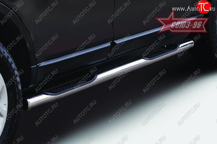 23 219 р. Защита порогов с проступью Souz-96 (d76) Ford Edge CD539 дорестайлинг (2015-2018)  с доставкой в г. Вологда