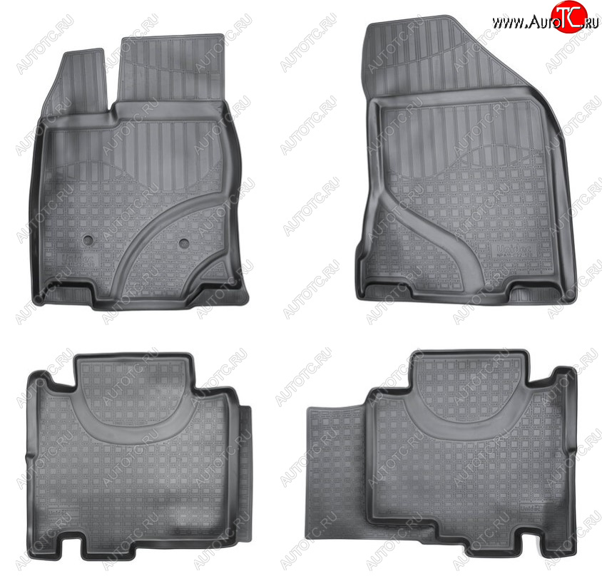 2 499 р. Комплект ковриков в салон Norplast Unidec Ford Edge CD539 дорестайлинг (2015-2018) (Цвет: черный)  с доставкой в г. Вологда