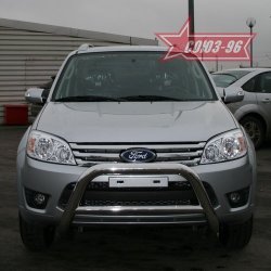 18 269 р. Защита переднего бампера Souz-96 (d76) Ford Escape 2 (2008-2012)  с доставкой в г. Вологда. Увеличить фотографию 2