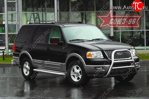 20 879 р. Защита переднего бампера Souz-96 (d76) Ford Expedition U222 (2002-2006)  с доставкой в г. Вологда