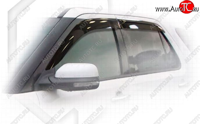 2 379 р. Дефлектора окон CA-Plastiс Ford Explorer U502 1-ый рестайлинг, 5 дв. (2015-2018) (Classic полупрозрачный, Без хром.молдинга)  с доставкой в г. Вологда