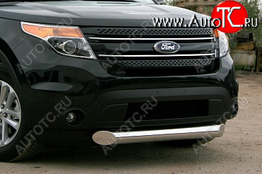 1 159 р. Защита переднего бампера Souz-96 (нержавеющая сталь d100 мм) Ford Explorer U502 дорестайлинг (2010-2016)  с доставкой в г. Вологда