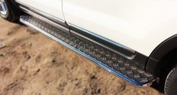 24 649 р. Широкая защита порогов SLITKOFF Ford Explorer U502 дорестайлинг (2010-2016)  с доставкой в г. Вологда. Увеличить фотографию 3