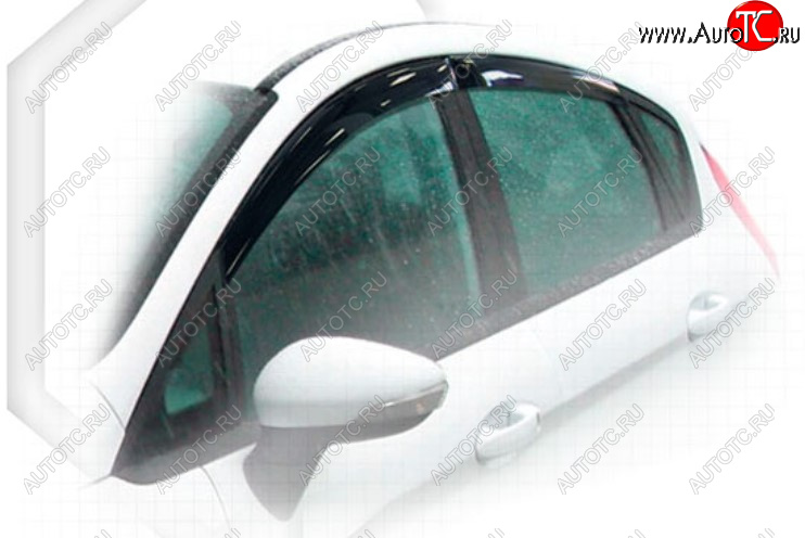 1 999 р. Дефлектора окон CA-Plastic Ford Fiesta B479 хэтчбэк 5 дв. (2017-2022) (Classic полупрозрачный, Без хром молдинга)  с доставкой в г. Вологда