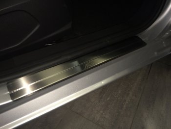 1 779 р. Накладки порожков салона INOX Ford Fiesta B479 хэтчбэк 5 дв. (2017-2022) (Нержавеющая сталь)  с доставкой в г. Вологда. Увеличить фотографию 3