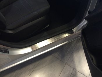 1 779 р. Накладки порожков салона INOX Ford Fiesta B479 хэтчбэк 5 дв. (2017-2022) (Нержавеющая сталь)  с доставкой в г. Вологда. Увеличить фотографию 4
