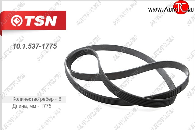 479 р. Поликлиновой ремень привода генератора (1.2/1.4) TSN Ford Fiesta 4 хэтчбэк 5 дв. дорестайлинг (1995-1999)  с доставкой в г. Вологда