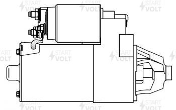10 199 р. Стартер (V-1.8L/2.0L, 1,4кВт) STARTVOLT Ford Mondeo Mk2,BFP  седан (1996-2000)  с доставкой в г. Вологда. Увеличить фотографию 6