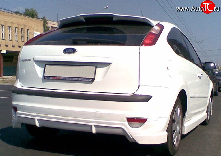 5 649 р. Накладка M-VRS на задний бампер Ford Focus 2 хэтчбэк 3 дв. дорестайлинг (2004-2007) (Неокрашенная)  с доставкой в г. Вологда