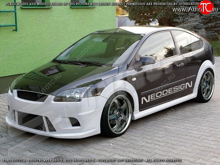14 199 р. Пороги накладки Neodesign Ford Focus 2 хэтчбэк 3 дв. рестайлинг (2007-2011)  с доставкой в г. Вологда