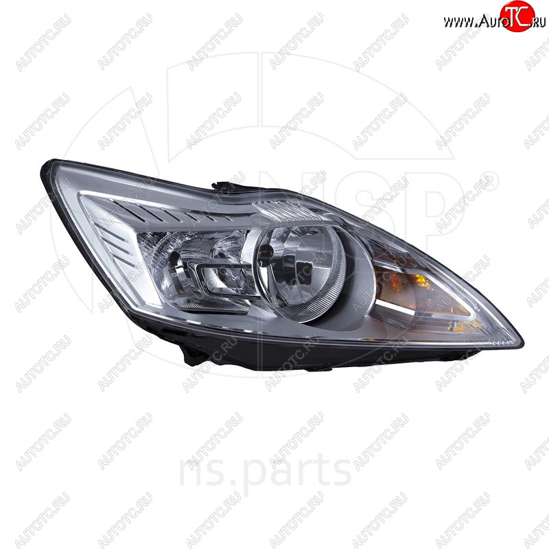 4 649 р. Фара правая NSP (хром) Ford Focus 2 седан рестайлинг (2007-2011)  с доставкой в г. Вологда