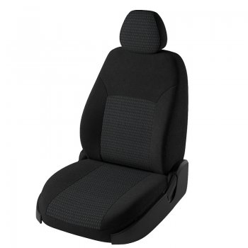 Чехлы для сидений (C307, Ghia/Titanium) Дублин (жаккард) Ford Focus 2 хэтчбэк 3 дв. дорестайлинг (2004-2007) (Черный, вставка Чили)