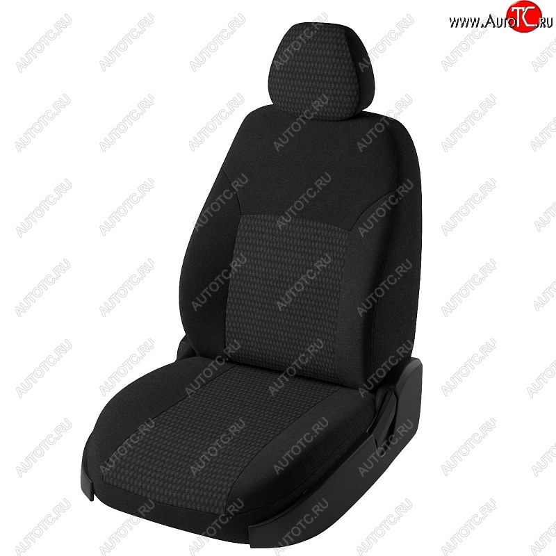 5 899 р. Чехлы для сидений (C307, Ghia/Titanium) Дублин (жаккард) Ford Focus 2  седан дорестайлинг (2004-2008) (Черный, вставка Чили)  с доставкой в г. Вологда