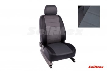 Чехлы для сидений Seintex (экокожа) Ford Focus 2 хэтчбэк 3 дв. дорестайлинг (2004-2007) (Черный+серый)