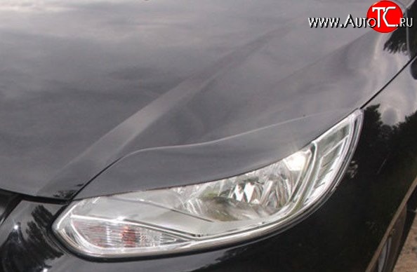 499 р. Реснички на фары M-VRS Ford Focus 3 седан дорестайлинг (2011-2015) (Неокрашенные)  с доставкой в г. Вологда