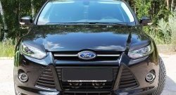 1 249 р. Реснички на фары RA Ford Focus 3 седан дорестайлинг (2011-2015) (Неокрашенные)  с доставкой в г. Вологда. Увеличить фотографию 4
