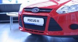1 839 р. Сетка на бампер Novline Ford Focus 3 хэтчбэк дорестайлинг (2010-2015)  с доставкой в г. Вологда. Увеличить фотографию 3