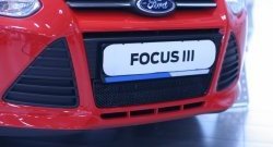 1 839 р. Сетка на бампер Novline Ford Focus 3 хэтчбэк дорестайлинг (2010-2015)  с доставкой в г. Вологда. Увеличить фотографию 2