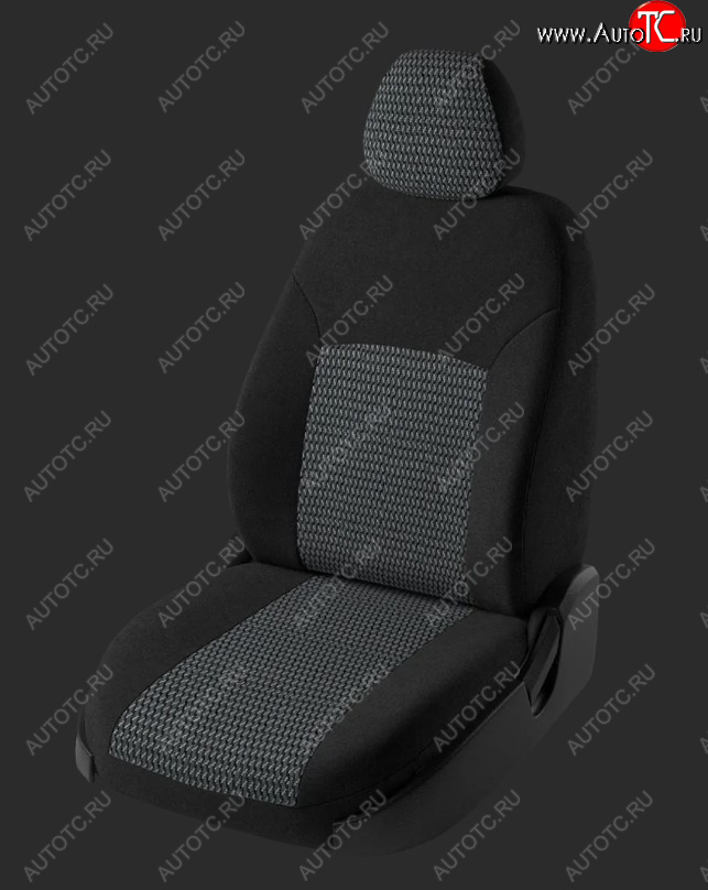 5 549 р. Чехлы для сидений Lord Autofashion Дублин (жаккард, Trend Sport, Спинка и сиденье 60/40 без подлокотника, 3 Г-образных подголовника) Ford Focus 3 универсал дорестайлинг (2010-2015) (Черный, вставка Черный Зигзаг)  с доставкой в г. Вологда