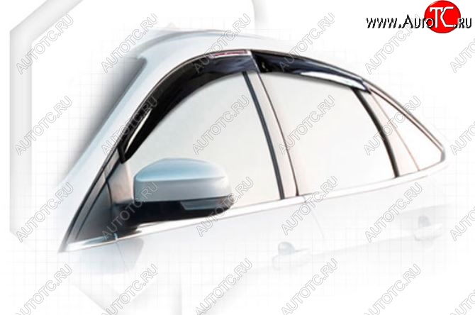 1 899 р. Дефлектора окон CA-Plastic Ford Focus 3 седан дорестайлинг (2011-2015) (Classic полупрозрачный, Без хром.молдинга)  с доставкой в г. Вологда