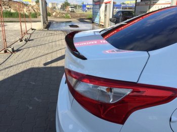 2 799 р. Лип спойлер АВТОКРАТ Ford Focus 3 седан рестайлинг (2014-2019) (Неокрашенный)  с доставкой в г. Вологда. Увеличить фотографию 3