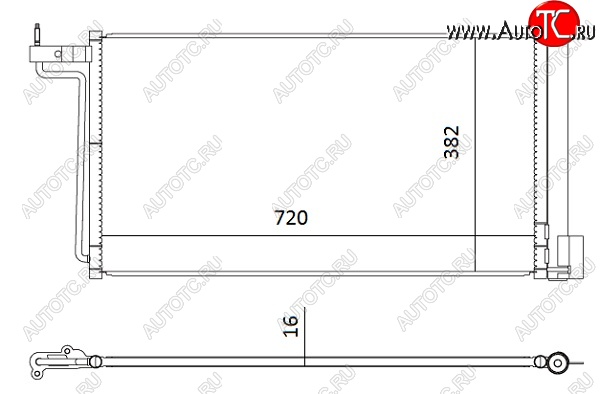 4 699 р. Радиатор кондиционера SAT Ford Focus 3 седан рестайлинг (2014-2019)  с доставкой в г. Вологда