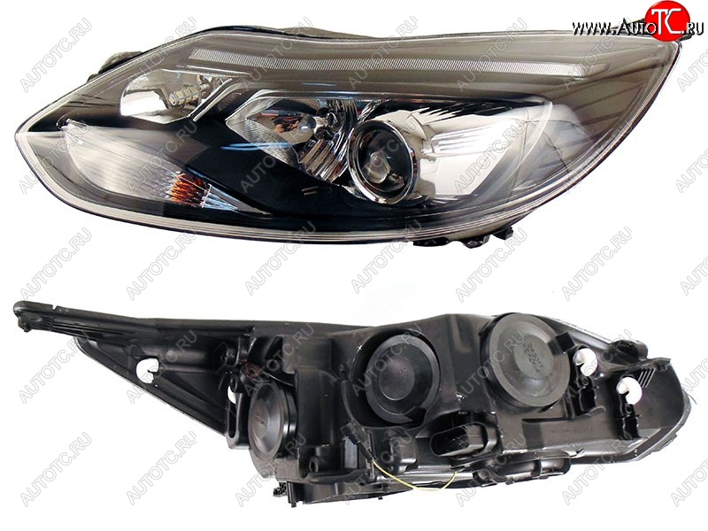 42 999 р. Левая фара SAT (ксенон,линза,чёрная) Ford Focus 3 седан дорестайлинг (2011-2015)  с доставкой в г. Вологда