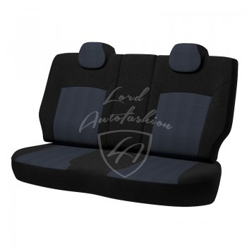 5 399 р. Чехлы для сидений (Titanium) Lord Autofashion Дублин (жаккард) Ford Focus 3 универсал дорестайлинг (2010-2015) (Черный, вставка Ёж Синий)  с доставкой в г. Вологда. Увеличить фотографию 2
