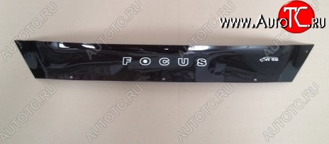 999 р. Дефлектор капота Russtal (короткий) Ford Focus 3 седан рестайлинг (2014-2019)  с доставкой в г. Вологда