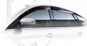 1 999 р. Дефлектора окон CA-Plastic Ford Focus 3 хэтчбэк дорестайлинг (2010-2015) (серия Classic полупрозрачный, без хром. молдинга )  с доставкой в г. Вологда. Увеличить фотографию 2