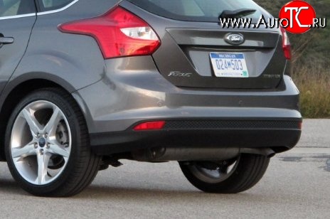4 899 р. Задний бампер Стандартный Ford Focus 3 хэтчбэк дорестайлинг (2010-2015) (Неокрашенный)  с доставкой в г. Вологда